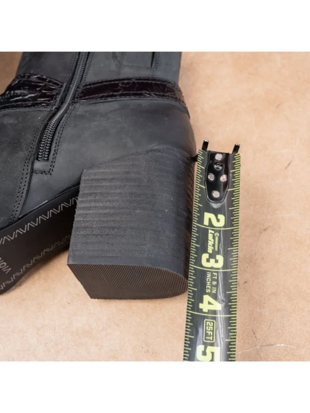 Vionic Women Carl Ash Black Leather Water Repellent Western Harness Boots sz 9